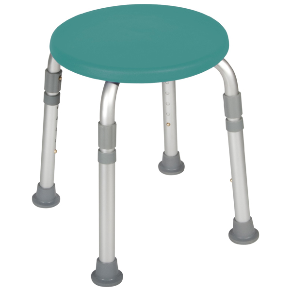 Adjustable Height Bath Stool - Teal - Click Image to Close